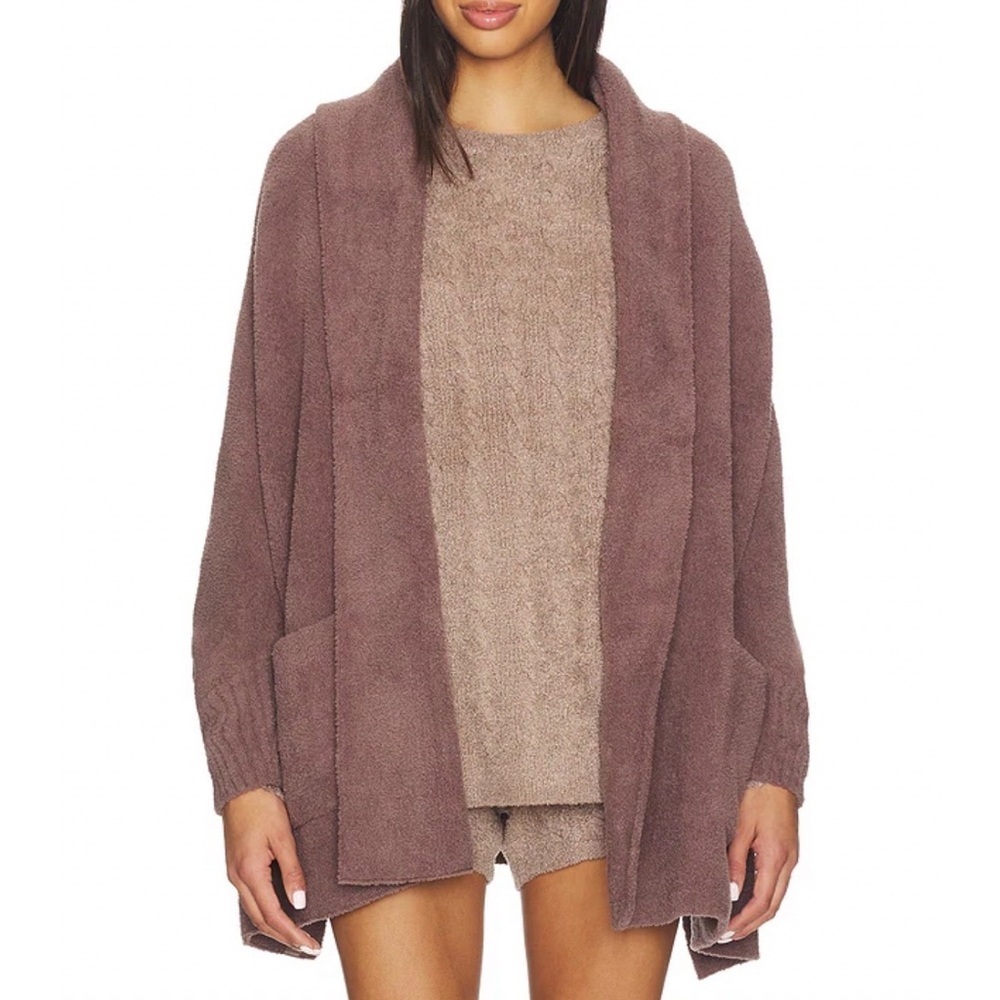 Barefoot Dreams Cozychic Blanket Wrap Cardigan Sweater Taupe Size Small / Medium